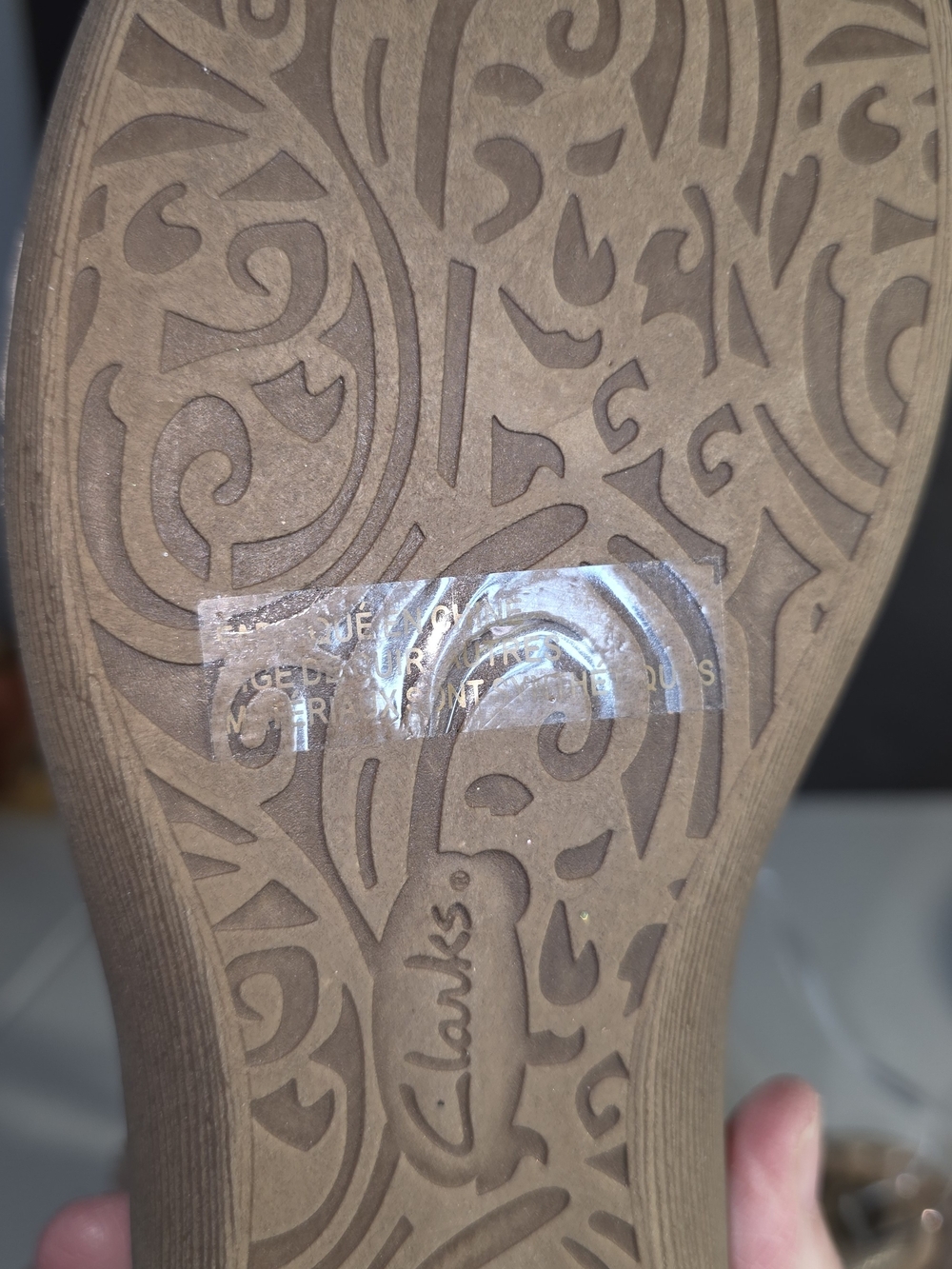 Clarks Artisan Amaya Lily Platinum Floral Strap Wedge Sandals Sz 8 - Picture 7 of 13
